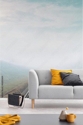 Fototapeta Tory kolejowe we mgle