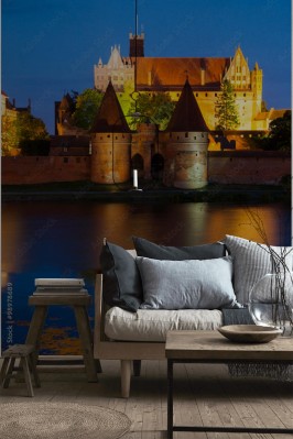 Fototapeta Zamek w Malborku nocą