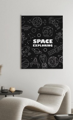 Obrazy do salonu Eksploracja kosmosu w stylu doodle