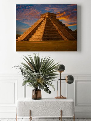 Obraz na płótnie El Castillo z Chichen Itza, piramida Majów na Jukatanie w Meksyku