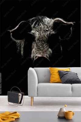 Fototapeta Artystyczny portret świni