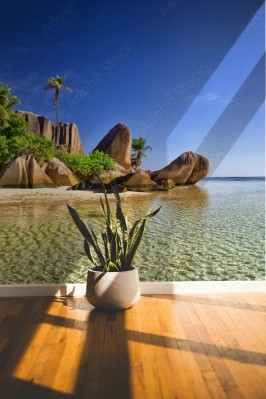 Fototapeta Piękna plaża na wyspie Seychell