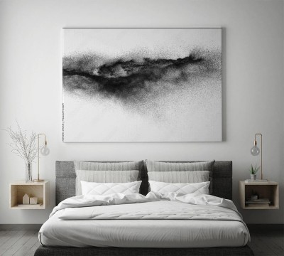 Obrazy do salonu Abstrakcyjny wzór z czarnego pyłu