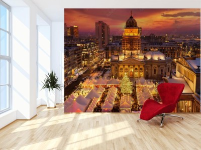Fototapeta Berlin Gendarmenmarkt, jarmark bożonarodzeniowy