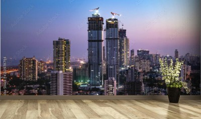 Fototapeta Mumbai skyline - Wadala, Sewri, Lalbaug