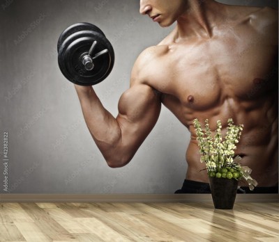Fototapeta Trening za pomocą hantli