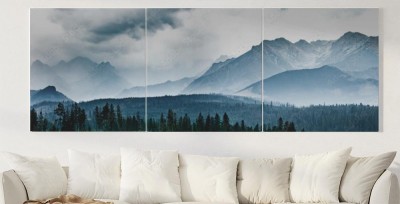 Obrazy do salonu Polskie szczyty górskie w chmurach i mgle