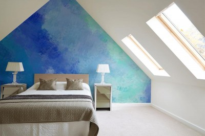 Fototapeta do sypialni z kreatywnym malarstwem