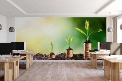 Fototapeta Rosnące pieniądze - wzrost w rankingu