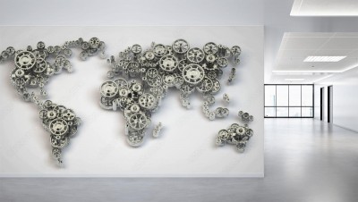 Fototapeta System naczyń połączonych w globalnej gospodarce światowej