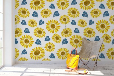 Fototapeta Wzór słonecznika w stylu doodle 