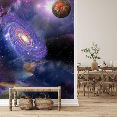 Fototapeta Galaktyki i planety