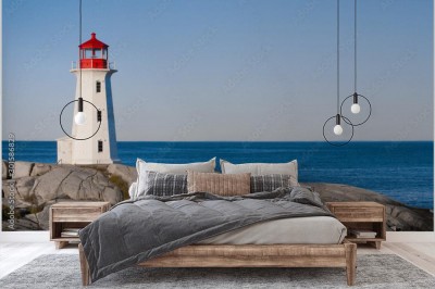 Fototapeta Latarnia morska Peggys Cove w słoneczny dzień