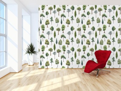 Fototapeta z wzorem drzew