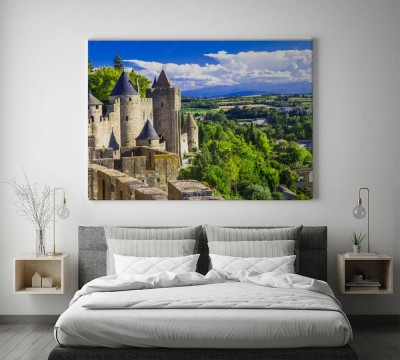 Obraz na płótnie Carcassonne - imponująca forteca miejska we Francji