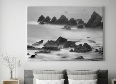 Obrazy do salonu Pół abstrakcyjny krajobraz morski
