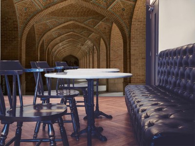 Fototapeta Łukowaty korytarz w meczecie Kabud w Tabriz