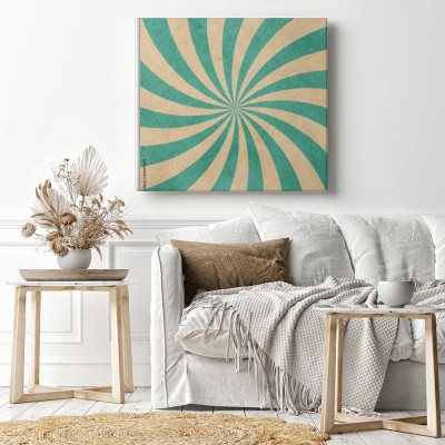 Obraz na płótnie Ilustrowane promienie słoneczne w stylistyce retro