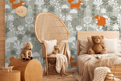 Fototapeta Lisy w zimowym lesie