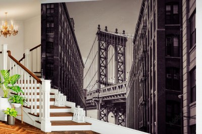 Fototapeta Manhattan Bridge - Most w New York