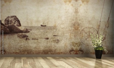 Fototapeta Mapa piratów w stylu grunge