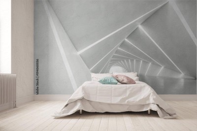 Fototapeta Powykręcany abstrakcyjny tunel w 3D