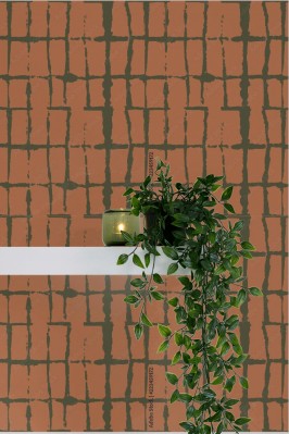 Fototapeta wabi sabi z pomarańczowym wzorem