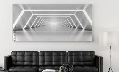 Obraz na płótnie Panoramiczny korytarz 3D