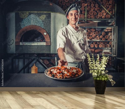 Fototapeta Kucharz i pizza
