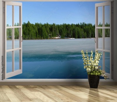 Fototapeta Okno na jezioro