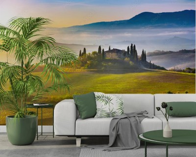 Fototapeta Toskania o wschodzie słońca