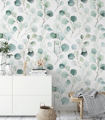 Tapeta "Kompozycja roślinna z zielonych liści"