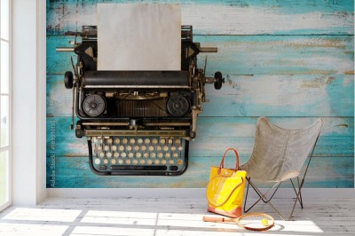 Fototapeta Maszyna do pisania ze starego papieru w stylu retro