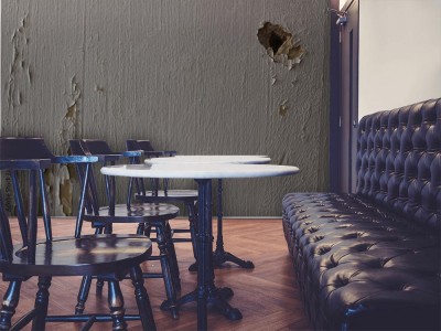 Fototapeta Ściana ze złuszczoną białą farbą