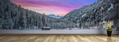 Fototapeta Zimowy krajobraz alpejski w Austrii