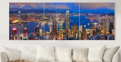Obraz na płótnie Panoramiczny widok miasta Hong kong