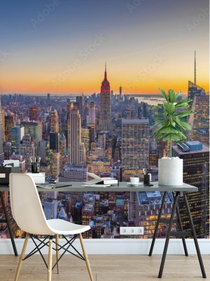 Fototapeta Panorama budynków Manhattanu w Nowym Jorku