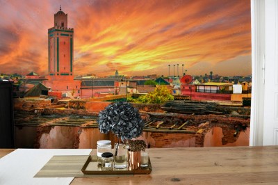 Fototapeta Panoramiczny widok Marrakech