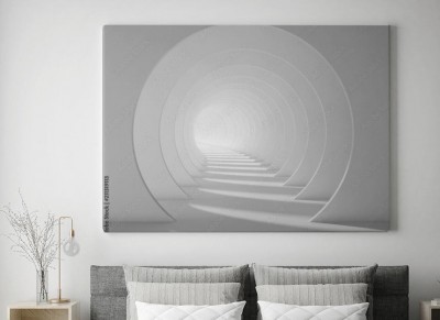 Obrazy do salonu Pusty biały tunel