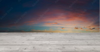 Fototapeta Panoramiczne ujęcie pięknego zachodu słońca