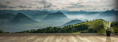 Fototapeta Piękny widok na Alpy Szwajcarskie wokół Jeziora Czterech Kantonów