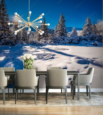 Fototapeta Zimowy wschód słońca w górach