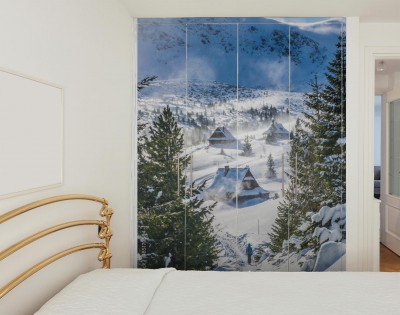 Naklejka na szafę Hala Gąsienicowa - Tatry podczas halnego