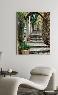 Obraz na płótnie Schody w starej uliczce