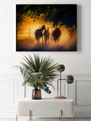 Obraz na płótnie Stado koni