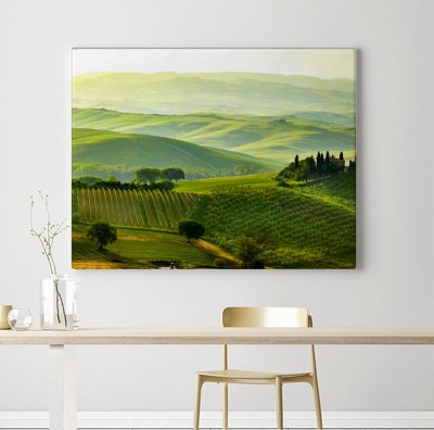 Obraz na płótnie Zielone wzgórza Toskanii