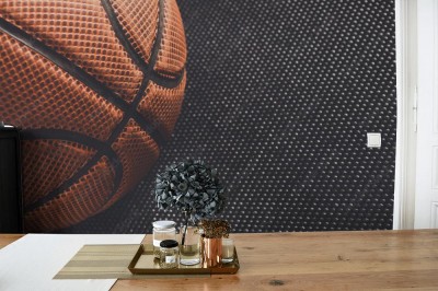 Fototapeta Piłka do koszykówki na ciemnym tle