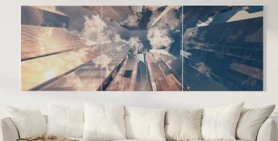 Obraz na płótnie Piękne drapacze chmur na tle nieba