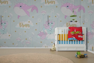 Fototapeta w pastelach dla dziewczynki