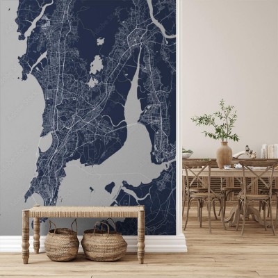 Fototapeta mapa miasta Bombaj w indyjskim stanie Maharasztra